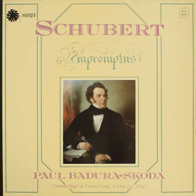 パウル・バドゥラ＝スコダのシューベルト/即興曲全集　★長岡鉄男の外盤A級セレクション第2巻117掲載盤　仏ASTREE　2507　LP レコード