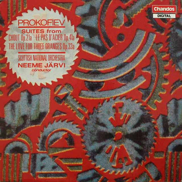 ネーメ・ヤルヴィのプロコフィエフ/組曲「3つのオレンジへの恋」ほか　独Chandos　3746　LP レコード
