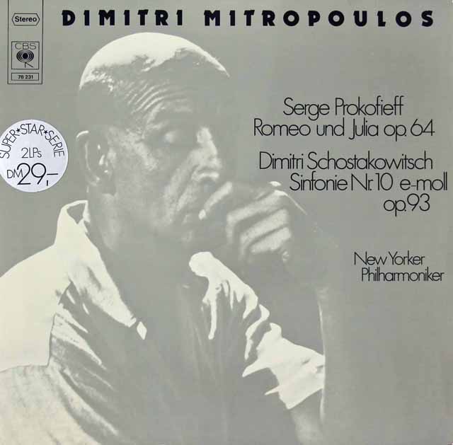 ミトロプーロスのショスタコーヴィチ/交響曲第10番ほか　独CBS　3527　LP レコード