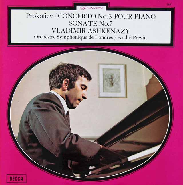 アシュケナージ、プレヴィンのプロコフィエフ/ピアノ協奏曲第3番ほか　仏DECCA　2821　LP レコード