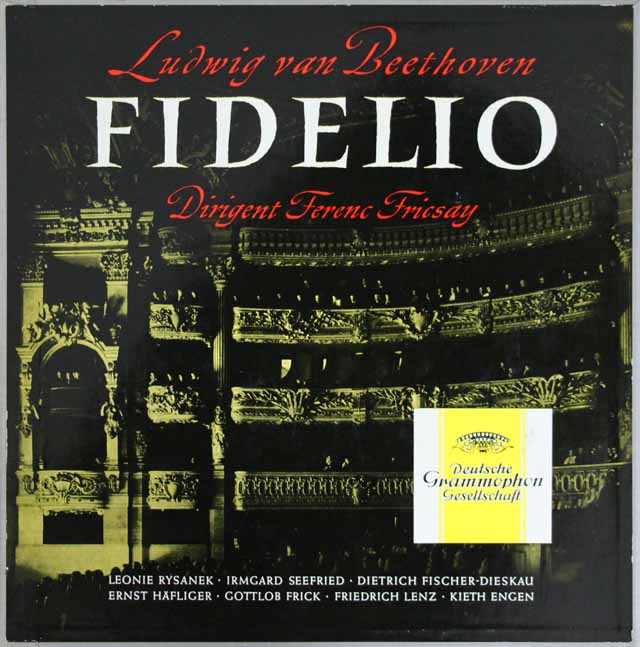 【独最初期盤】　フリッチャイのベートーヴェン/「フィデリオ」　独DGG　3296　LP レコード