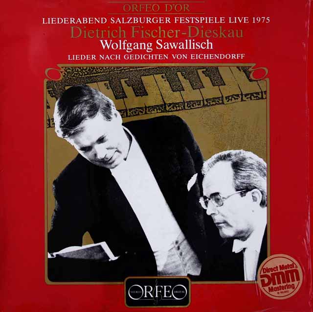 フィッシャー=ディースカウの1975年ザルツブルク音楽祭ライヴ　独ORFEO　3898　LP レコード