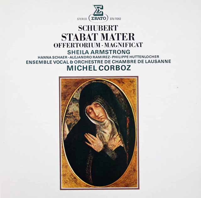 コルボのシューベルト/「スターバト・マーテル」ほか　仏ERATO　3898　LP レコード