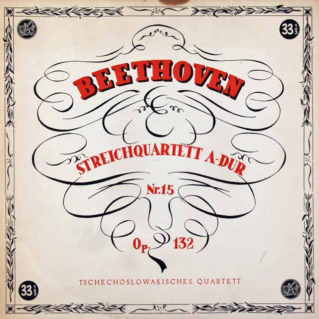 チェコスロヴァキア四重奏団のベートーヴェン/弦楽四重奏曲第15番　チェコスロヴァキアSUPRAPHON　3037　LP レコード