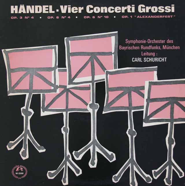 シューリヒトのヘンデル/合奏協奏曲集　英MMS　3413　LP レコード