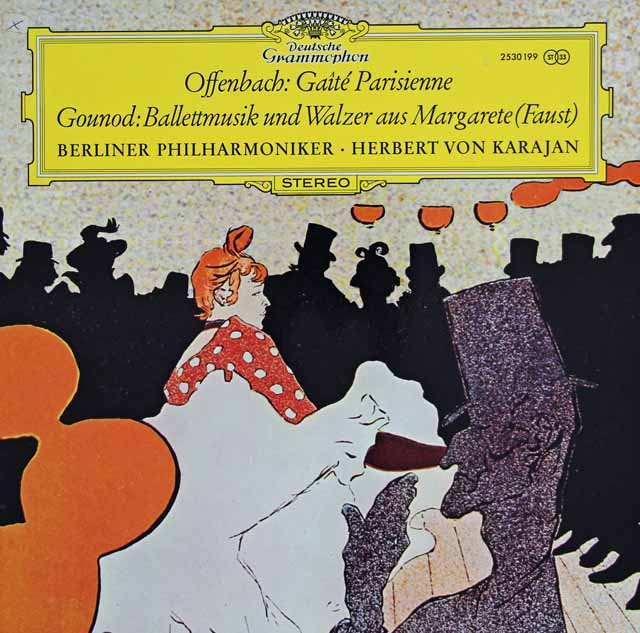 カラヤンのオッフェンバック/「パリの喜び」ほか　独DGG　3524　LP レコード