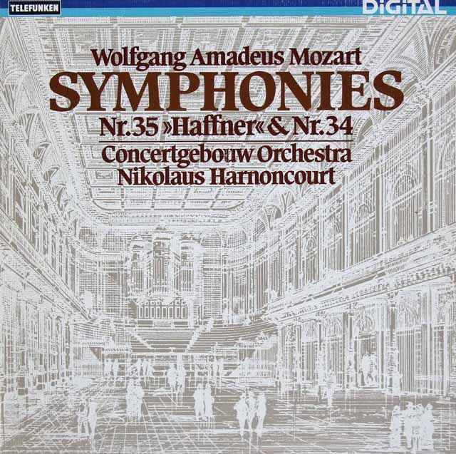 アーノンクールのモーツァルト/交響曲第34、35番「ハフナー」　独TELEFUNKEN　3527　LP レコード