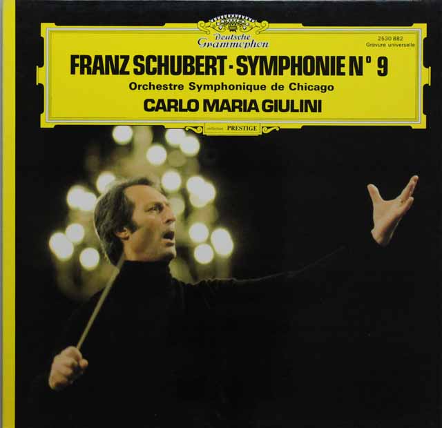 ジュリーニのシューベルト/交響曲第9番「ザ・グレート」　仏DGG　3523　LP レコード