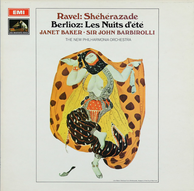ベイカー、バルビローリのベルリオーズ/「夏の夜」ほか　英EMI　3607　LPレコード