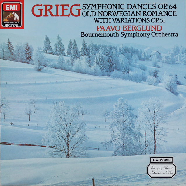 ベルグルンドのグリーグ/交響的舞曲ほか　英EMI　3607　LP レコード