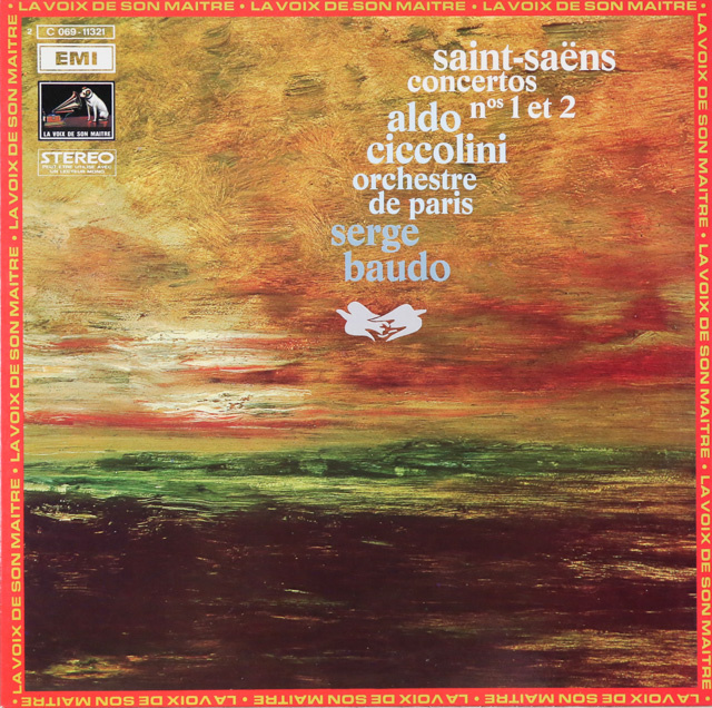 チッコリーニ、ボドのサン=サーンス/ピアノ協奏曲第1、2番　仏EMI（VSM）　3514　LP レコード
