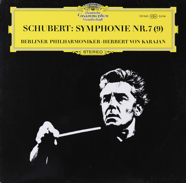 カラヤンのシューベルト/交響曲第7（9）番「ザ・グレイト」　独DGG　3514　LP レコード