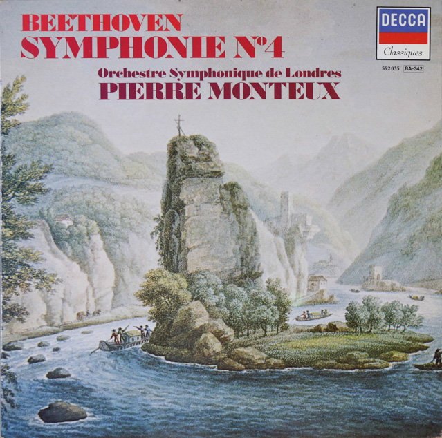 モントゥーのベートーヴェン/交響曲第4番　仏DECCA　3299　LP レコード