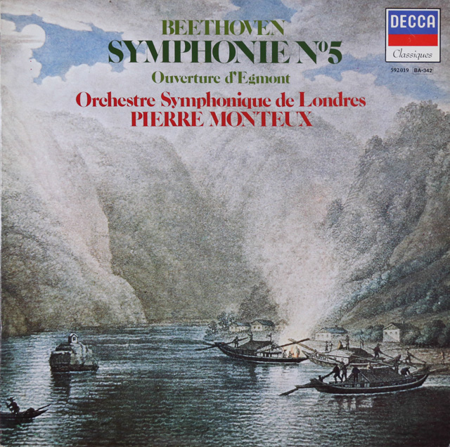 モントゥーのベートーヴェン/交響曲第5番「運命」ほか　仏DECCA　3299　LP レコード