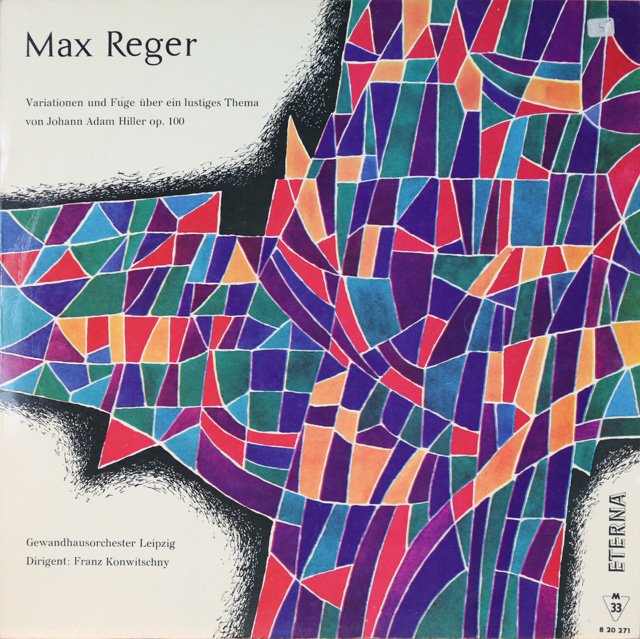 コンヴィチュニーのレーガー/ヒラーの主題による変奏曲　独ETERNA　3616　LP レコード