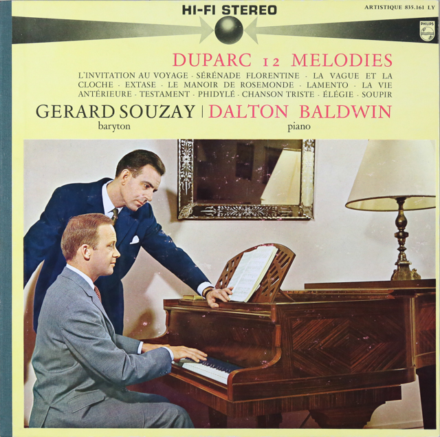 スゼー、ボールドウィンのデュパルク/歌曲集　仏PHILIPS　3514　LP レコード