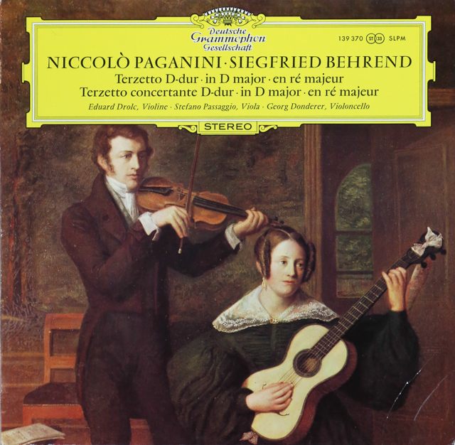 ドロルツ、ベーレントらのパガニーニ/三重奏曲ほか　独DGG　3514　LP レコード
