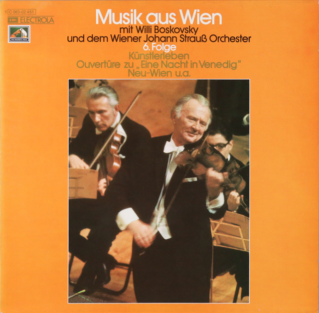 ボスコフスキーのウィーンの音楽　第6集　独EMI　3515　LP レコード