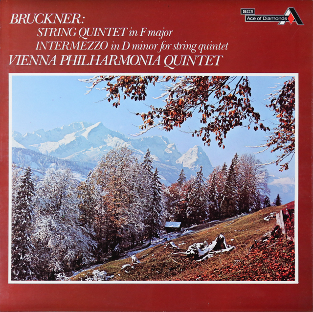 ウィーンフィル五重奏団のブルックナー/弦楽五重奏曲　蘭DECCA　3516　LP レコード