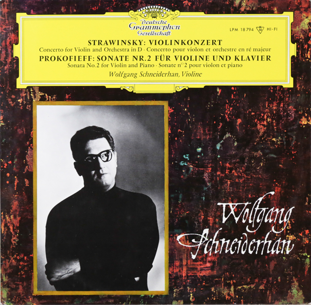シュナイダーハンのストラヴィンスキー/ヴァイオリン協奏曲ほか　独DGG　3515　LP レコード