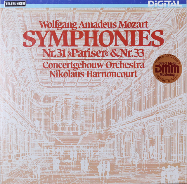 アーノンクールのモーツァルト/交響曲第31番「パリ」、第33番　独TELEFUNKEN　3516　LP レコード