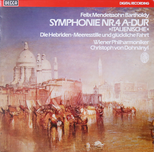 ドホナーニのメンデルスゾーン/交響曲第4番「イタリア」ほか　独DECCA　3516　LP レコード