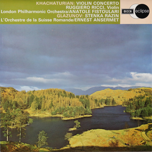 リッチのハチャトゥリアン/ヴァイオリン協奏曲ほか　英DECCA　3516　LP レコード