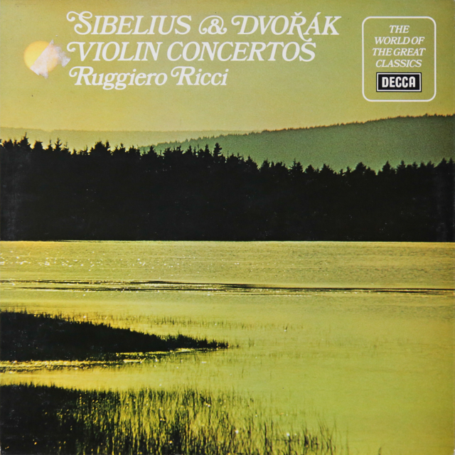 リッチのシベリウス&ドヴォルザーク/ヴァイオリン協奏曲集　英DECCA　3735　LP レコード