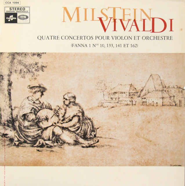 ミルシュタインのヴィヴァルディ/ヴァイオリン協奏曲集　仏Columbia　3519　LP レコード