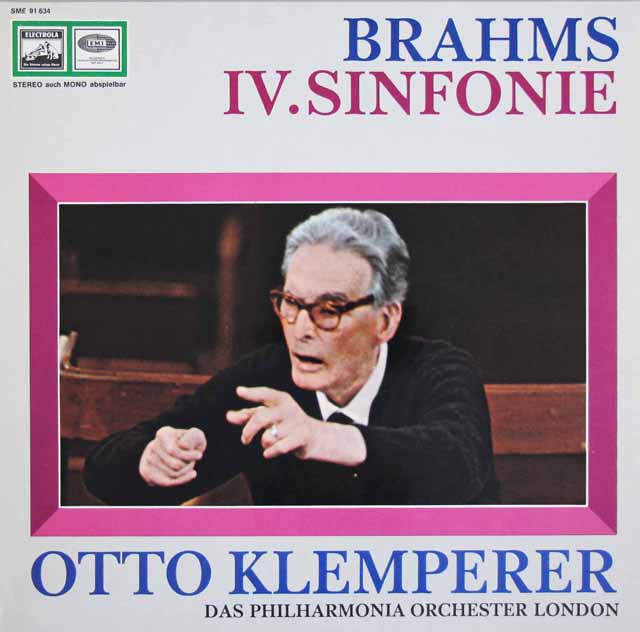 クレンペラーのブラームス/交響曲第4番　独EMI　3297　LP レコード
