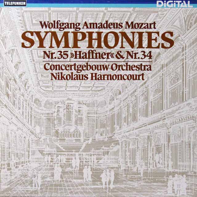 アーノンクールのモーツァルト/交響曲第34、35番「ハフナー」　独TELEFUNKEN　3517　LP レコード