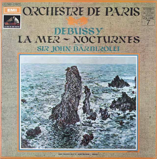バルビローリのドビュッシー/「海」&「夜想曲」　仏EMI(VSM)　2822　LP レコード