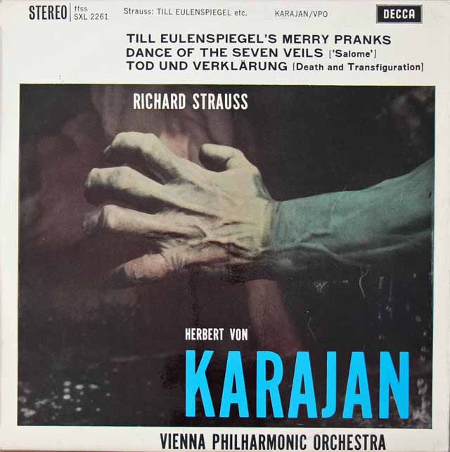 カラヤンのR.シュトラウス/「ティル」&「死と浄化」ほか　英DECCA　3297　LP レコード