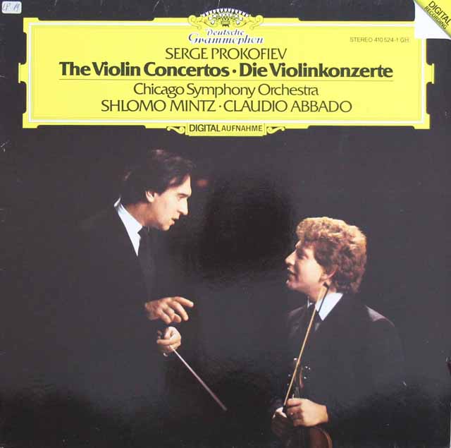 ミンツ、アバドのプロコフィエフ/ヴァイオリン協奏曲集　独DGG　3523　LP レコード