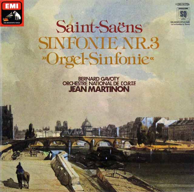 マルティノンのサン=サーンス/交響曲第3番「オルガン付き」 　独EMI　3296　LP レコード