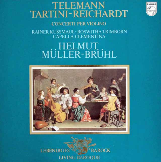 ミュラー＝ブリュールのテレマン/ヴァイオリン協奏曲ほか　蘭PHILIPS　3523　LP レコード