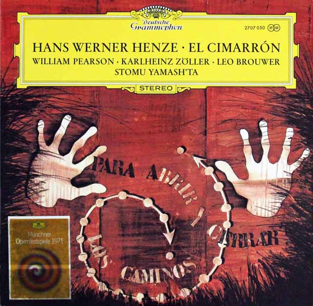 ヘンツェの自作自演/「エル・シマロン」　独DGG　3524　LP レコード