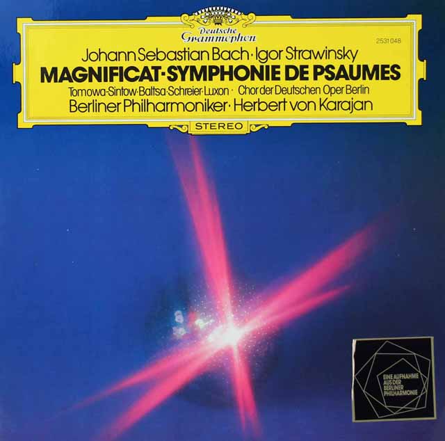 カラヤンのバッハ/マニフィカトほか　独DGG　3296　LP レコード