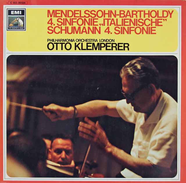クレンペラーのメンデルスゾーン/交響曲第4番「イタリア」ほか　独EMI　3524　LP レコード