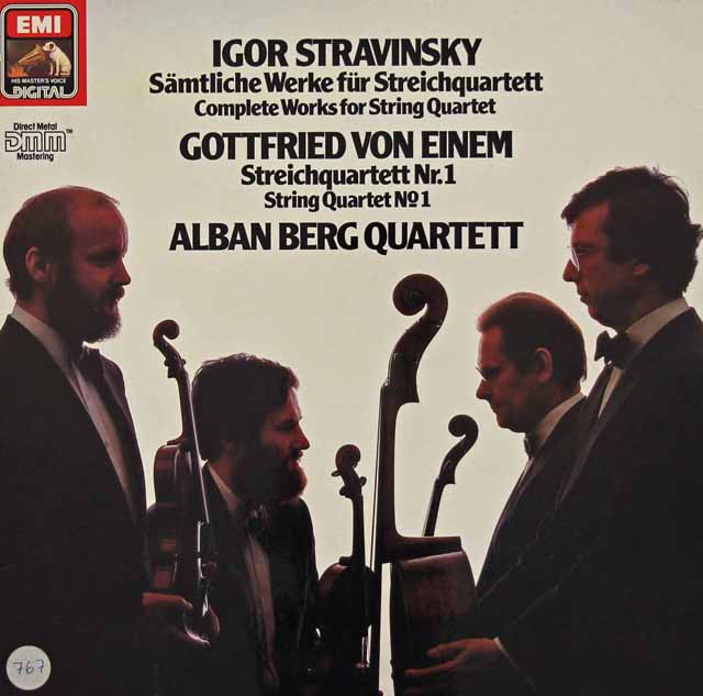 LP レコード アルバン・ベルク四重奏団のストラヴィンスキー/弦楽四重奏のための3つの小品 独EMI 2830