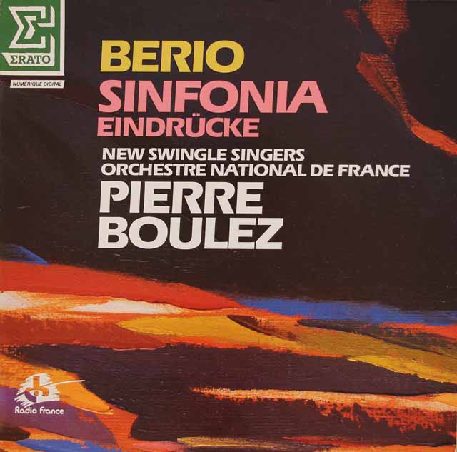 ブーレーズのベリオ/シンフォニアほか　仏ERATO　3525　LP レコード