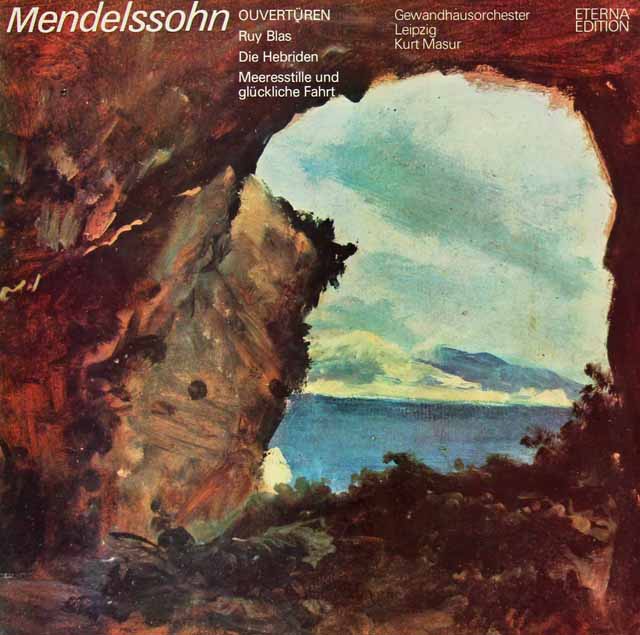 マズアのメンデルスゾーン/序曲集　独ETERNA　3295　LP レコード