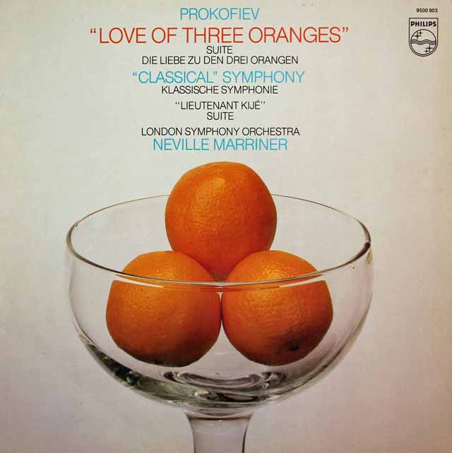 マリナーのプロコフィエフ/組曲「3つのオレンジへの恋」ほか　蘭PHILIPS　3525　LP レコード