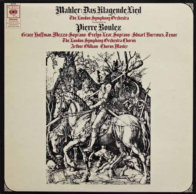 ブーレーズのマーラー/嘆きの歌　英CBS　3528　LP レコード