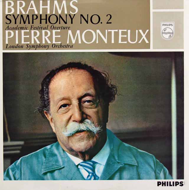 モントゥーのブラームス/交響曲第2番 　蘭PHILIPS　2835　LP レコード