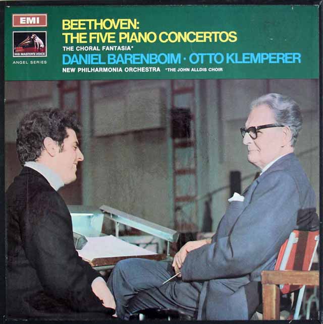 バレンボイム、クレンペラーのベートーヴェン/ピアノ協奏曲全集　英EMI　3219　LP レコード