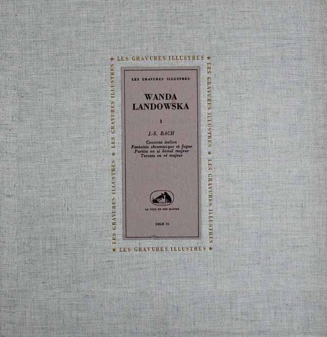 ランドフスカのバッハ/イタリア協奏曲ほか　仏VSM　3593　LP レコード