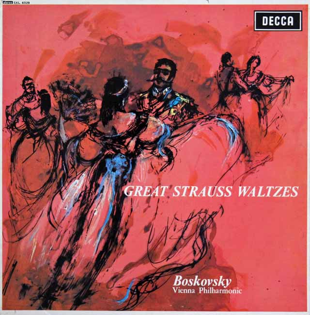 ボスコフスキーのシュトラウス/ワルツ集　英DECCA　3593　LP レコード