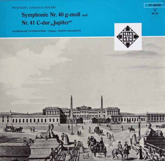 カイルベルトのモーツァルト/交響曲第40&41番「ジュピター」　独TELEFUNKEN　3220　LP レコード