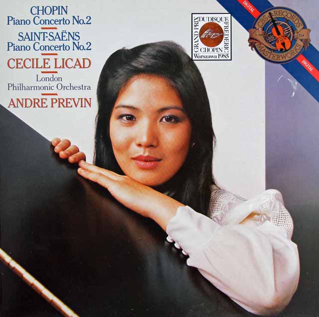 リカド、プレヴィンのショパン、サン＝サーンス/ピアノ協奏曲集　蘭CBS　3529　LP レコード